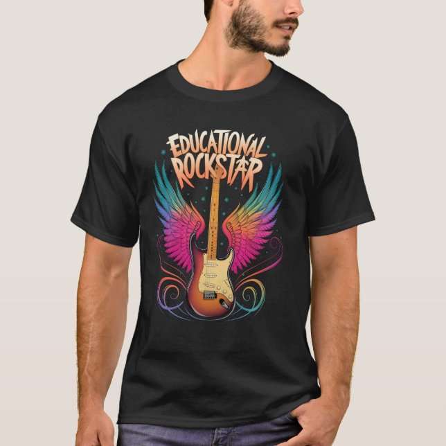 Camiseta ROCKSTAR EDUCACIONAL 1º 2º 3º 4º 5º Ano Chá (Frente)