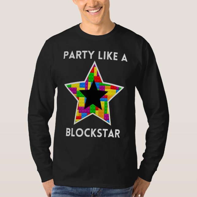 Camiseta Rockstar Master Builder Building Blocks Brick (Frente)