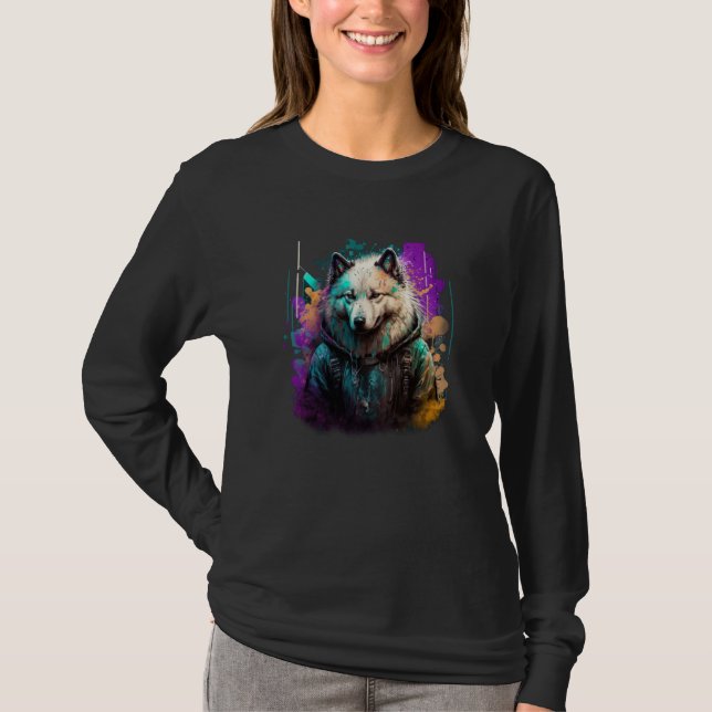 Camiseta Rockstar portrait Samoyed (Frente)