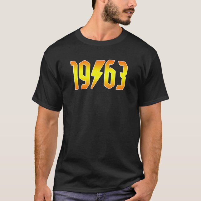 Camiseta Rockstars são Nasceres em 1963 Birthday Rock N Rol (Frente)