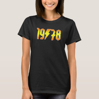 Camiseta Rockstars são Nasceres em 1978 Birthday Rock Theme