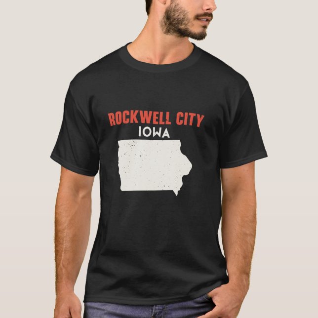 Camiseta Rockwell City Iowa EUA State America Viagem Iowan (Frente)