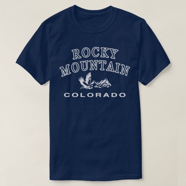 Camiseta Rocky Mountain Colorado National Park Eagle (Frente do Design)