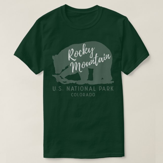Camiseta Rocky Mountain National Park Bear XO4U Original  (Frente do Design)