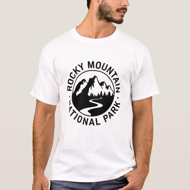 Camiseta Rocky Mountain National Park Emblem (Frente)