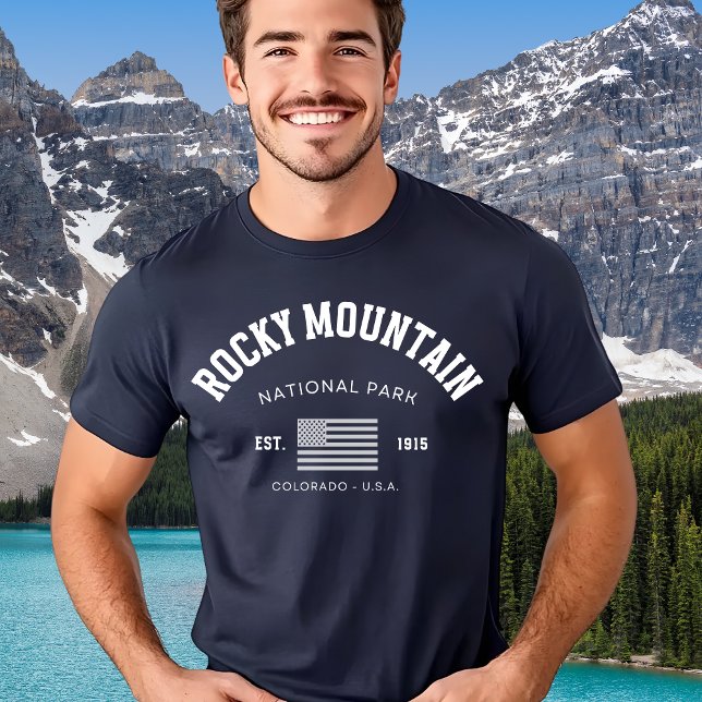 Camiseta Rocky Mountains – Nature Travel Souvenir Design (Criador carregado)