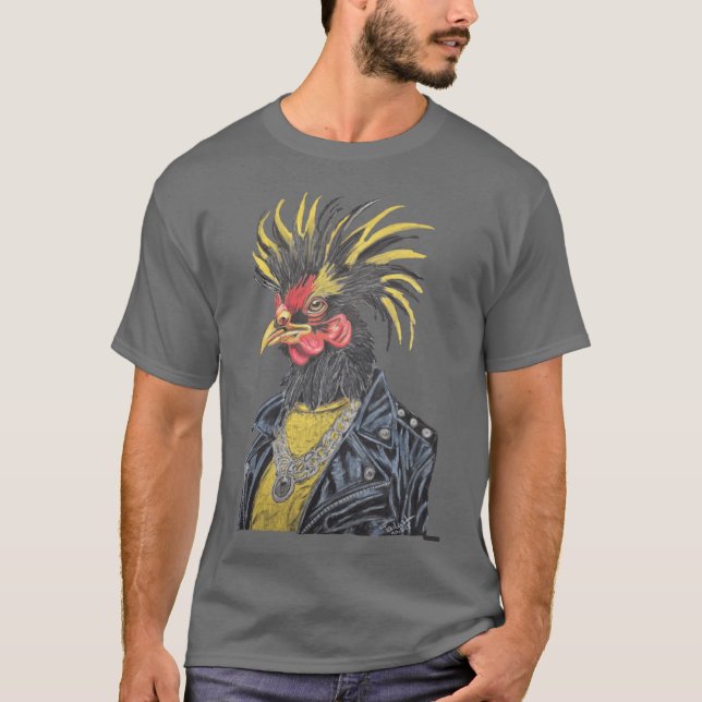 Camiseta Rocky the Rooster retro (Frente)