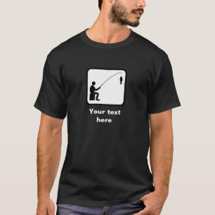 Camiseta Rod Fish Angler Graphic - Adicione Seu Texto