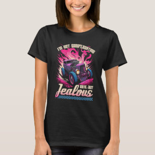 Camiseta Rod Quente, Ciumento, Carro Retro Muscular, Mulher