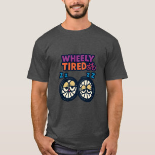 Camiseta Roda Cansada - Engraçada Ciclagem Bold Bikers & Cy