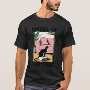 Camiseta Roda da Diversão do Gato - Aspirador Robô Piada do