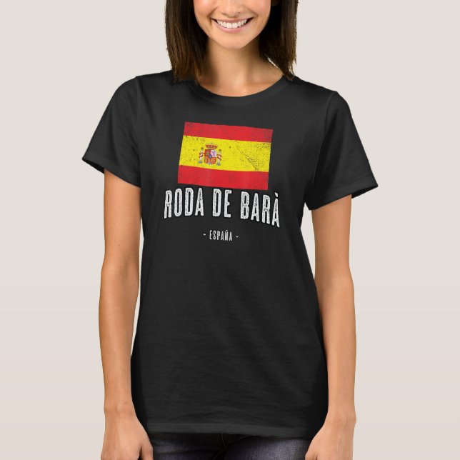 Camiseta Roda de Espanha ES Sinalizador Bandera da cidade R (Frente)