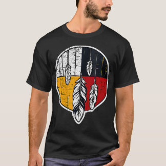 Camiseta Roda de Medicina Espiritual Indígena Nativa Americ