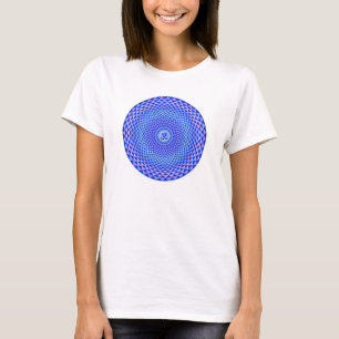 Camiseta Roda de meditação da flor de Lótus Roxo OM