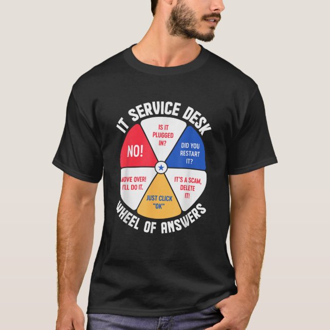 Camiseta Roda de respostas da mesa de serviço de TI Informa (Frente)