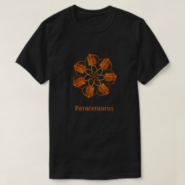 Camiseta Roda de trilobita fóssil Paraceraurus dourado
