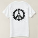 Camiseta Roda dentada da Paz-T-Camisa (Verso do Design)