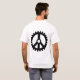 Camiseta Roda dentada da Paz-T-Camisa (Parte Traseira Completa)