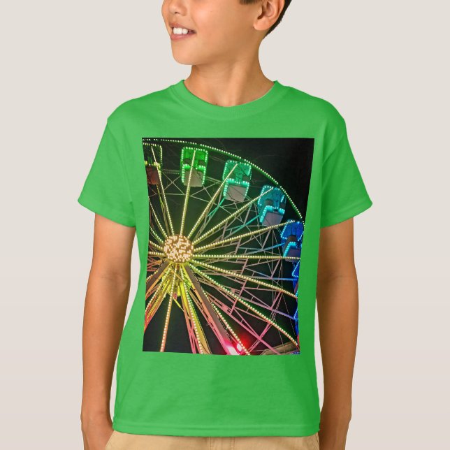 Camiseta Roda-férris verde e azul (Frente)