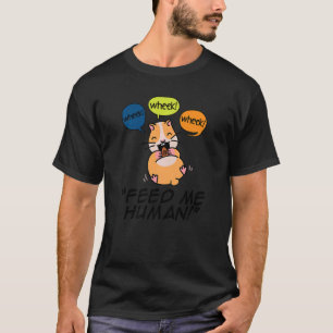 Camiseta Roda Me Alimente Pet Humano Pet Lover Proprietário