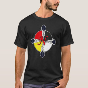 Camiseta Roda Nativa Americana de Medicina