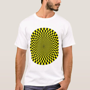 Camiseta Roda Op Art - Amarelo e Preto