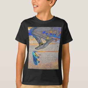 Camiseta Rodando o pavimentos - Truque de Skateboard