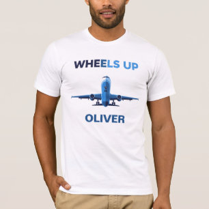 Camiseta Rodas Acima da Aviação Decolagem Minimalista