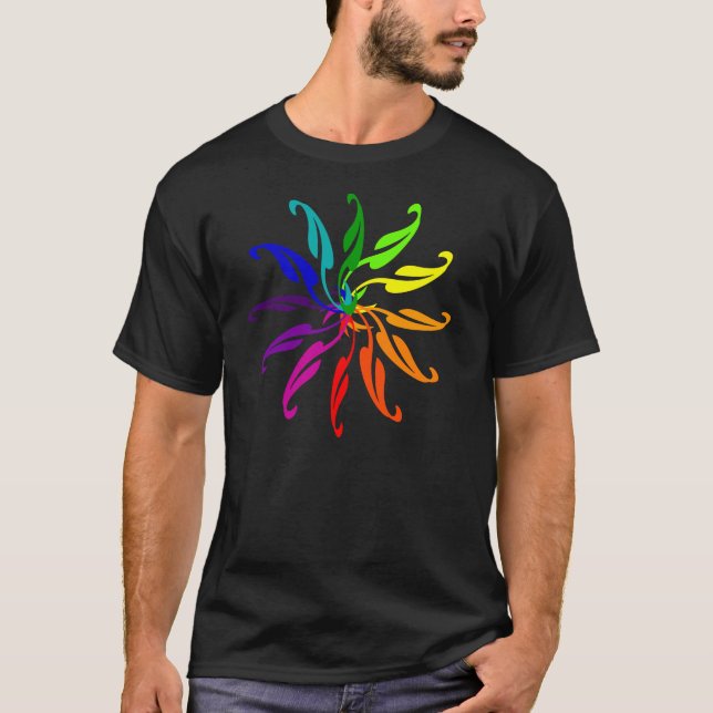 Camiseta - Rodas de Cores Folhas (Frente)