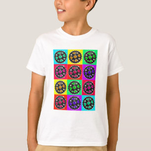 Camiseta Rodas dentadas POPART--Presentes Biking do
