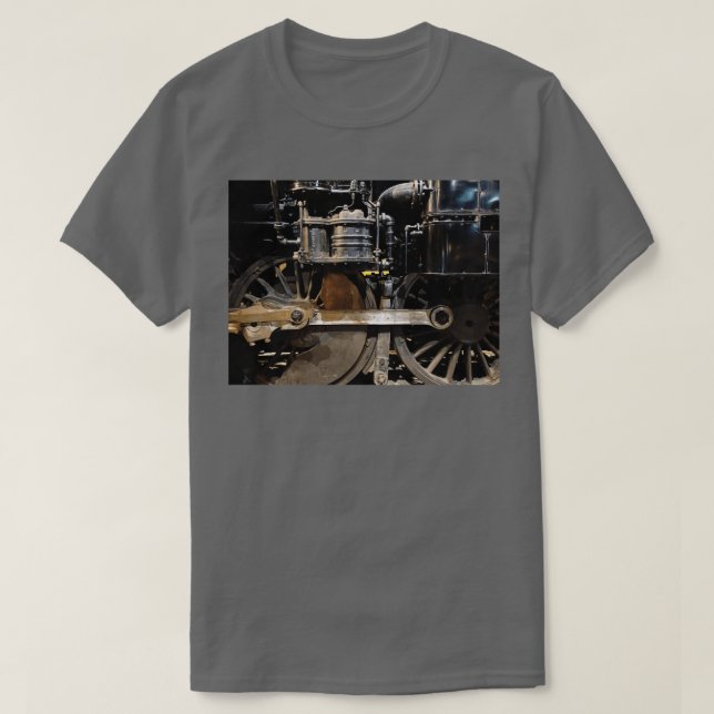 Camiseta Rodas do motor a vapor (Frente do Design)