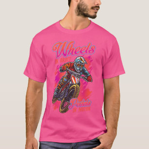 Camiseta Rodas Em Pedais De Órbita Em Corrida De Bmx Em Mov