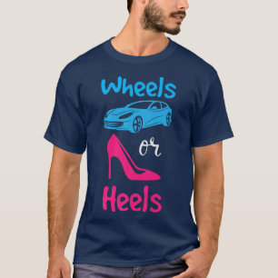 Camiseta Rodas Ou Saltos Sexo Do Bebê Revelar Par Do Chá de