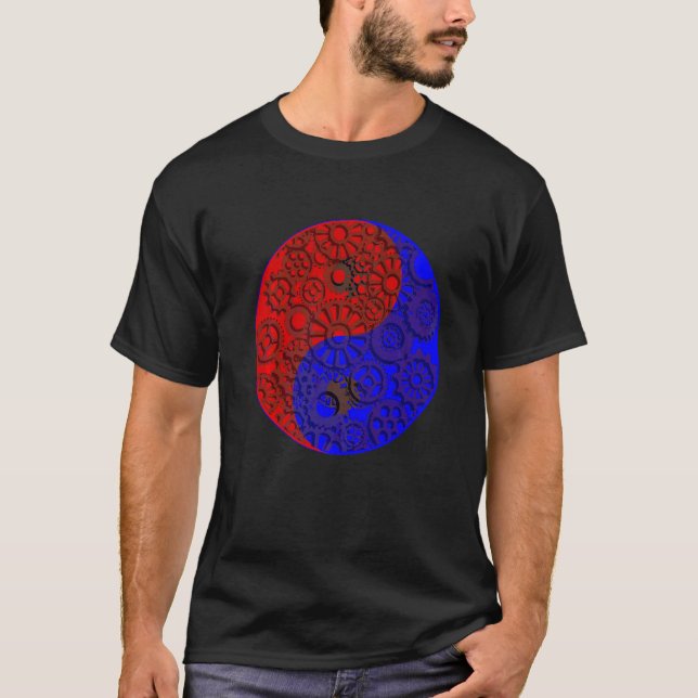Camiseta Rodas Yin E Yang Mecânica Watch Gear Wheel Ti (Frente)