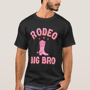 Camiseta Rodeio Big Bro Primeiro Aniversário Cowgirl Wester
