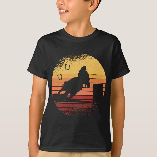 Camiseta Rodeio de Corrida do Cano do Cavalo Solar Retroati (Frente)