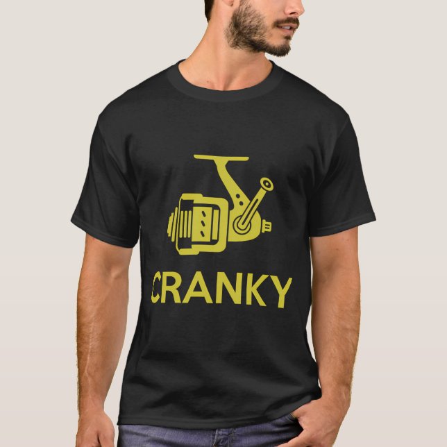Camiseta Rodeio engraçado carretel de pesca (Frente)