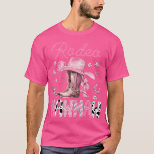Camiseta Rodeio Mawmaw Botas Rosa Coquette Cowgirl 1º Anive