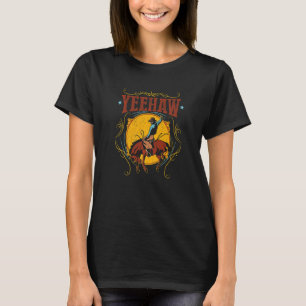 Camiseta Rodeio Para Garotas Yeehaw Cavalgada de Cavalo Bra
