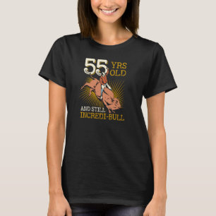 Camiseta Rodeo, 55 Anos, Bull Rider Aniversário
