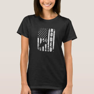 Camiseta Rodeo Americano Flag Usa Patriótica Orgulho Funny