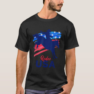 Camiseta Rodeo apoia a equipe Rodeo Cowboy Rider Horse EUA