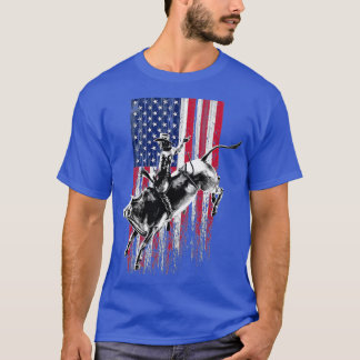 Camiseta Rodeo Bull Rider Bandeira Americana Patriótica par