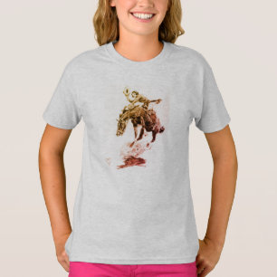 Camiseta Rodeo Cowgirl (por C.M. Russell)