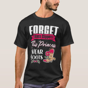 Camiseta Rodeo Esqueceu De Vidro Escorregador Esta Princesa