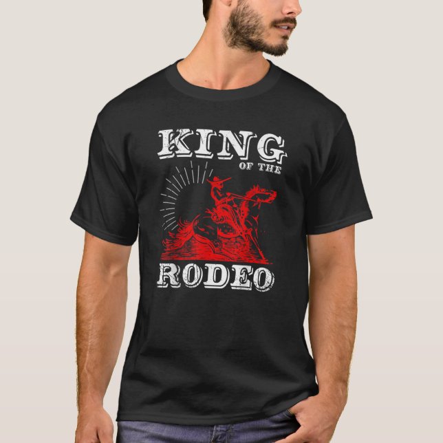 Camiseta Rodeo King Cowboy Western Riding Reining Hors Sp (Frente)