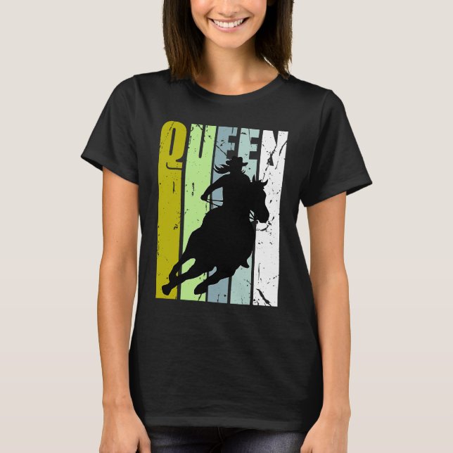 Camiseta Rodeo Queen Barrel Racing Race Racer Women Cowgirl (Frente)