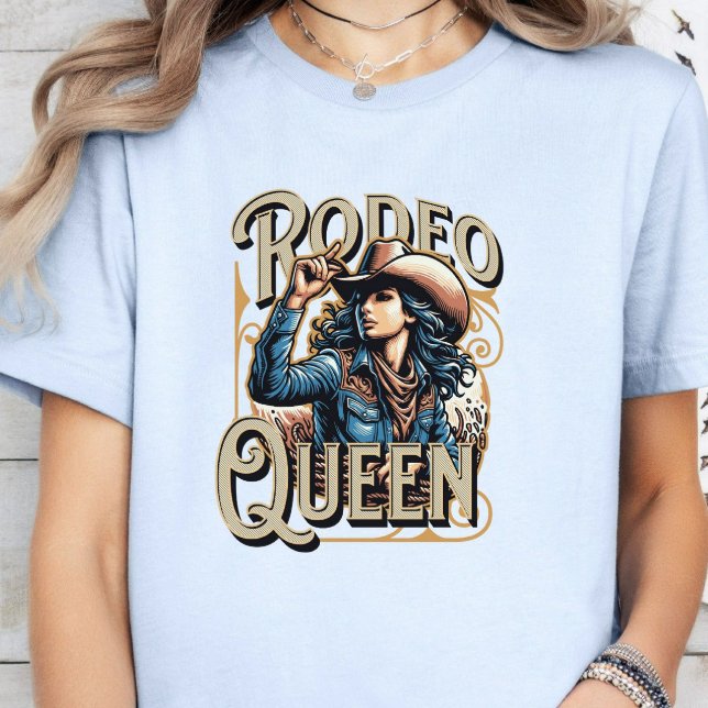 Camiseta Rodeo Queen, Gift de Cowgirl, Blue (Criador carregado)