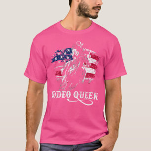 Camiseta Rodeo Queen Patriotic Horse Andar