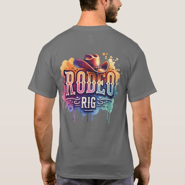 Camiseta Rodeo Rig Com Chapéu De Cowboy (Verso)
